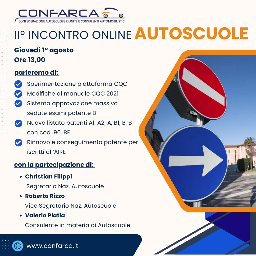 II° Incontro Online Autoscuole 